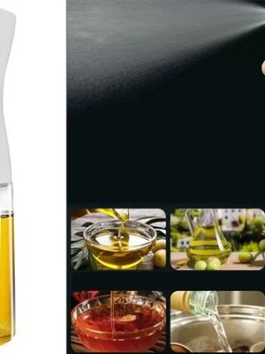 Oliesprayer keuken - Olie sprayfles - 200 ml - Glazen azijnsprayer - Sprayfles koken barbecue - Olijfolie sprayer - Fijne nevel olie dispenser - Azijn spray fles - Gezond koken oliesprayer - Navulbaar - Wit - Afbeelding 7