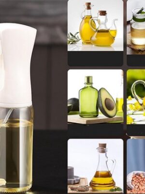 Oliesprayer keuken - Olie sprayfles - 200 ml - Glazen azijnsprayer - Sprayfles koken barbecue - Olijfolie sprayer - Fijne nevel olie dispenser - Azijn spray fles - Gezond koken oliesprayer - Navulbaar - Wit - Afbeelding 3