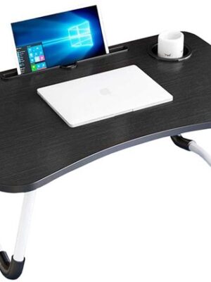 Opvouwbare Laptoptafel – Laptopbureau voor Bed & Bank – Met Tablet- en Bekerhouder – 60 × 40 × 28 cm - Afbeelding 3