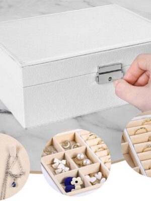 Witte Sieradendoos - Juwelenkistje - Sieradenopslag - Juwelendoos - Sieraden Doos - Afbeelding 6