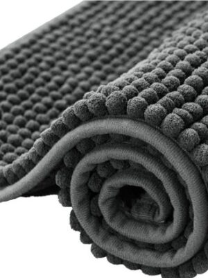 Badmat TPR Antislip - 70x45cm - Absorberende Badmat - Badkamermat - Douchemat - Grijs - Afbeelding 4