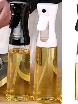 Oliesprayer keuken - Olie sprayfles - 200 ml - Glazen azijnsprayer - Sprayfles koken barbecue - Olijfolie sprayer - Fijne nevel olie dispenser - Azijn spray fles - Gezond koken oliesprayer - Navulbaar - Zwart - Afbeelding 9