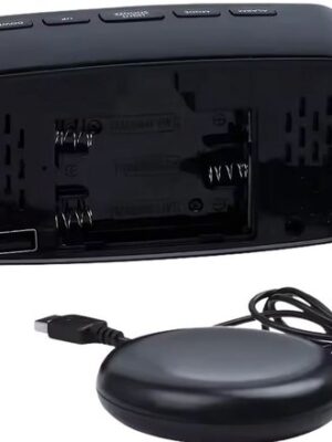 Digitale Wekker LED - Trilwekker - Wekker slechthorenden - Wekker voor Diepe Slapers - Seniorenwekker - Digitale Wekker met Trilfunctie - Extra Luid met Trilschijf - Zwart - Afbeelding 5