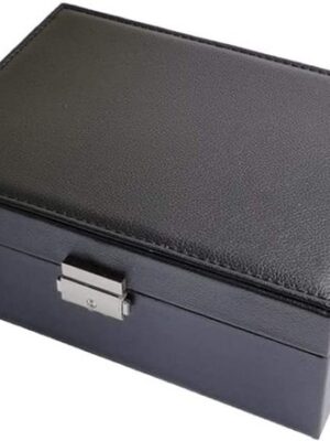 Sieradendoos Luxe – Eco Leer – Zwart - Afbeelding 6