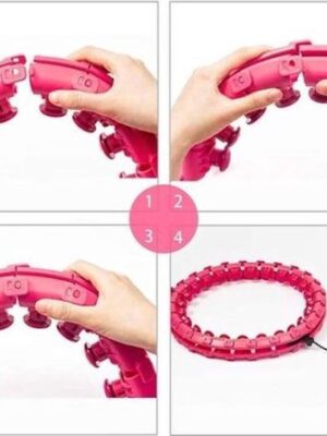 Hoelahoep voor Volwassenen – Fitness & Gewichtsverlies – 1,7 kg – Roze - Afbeelding 6