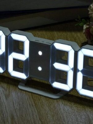 3D Led wekker - Klok - Tafel - Thermometer - Alarm - USB - Zwart - Afbeelding 5