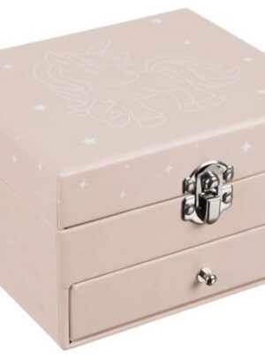 Unicorn Sieradendoos voor Meisjes - sieradendoos cadeau meisje - Roze - Met Draaibare Eenhoorn - Cadeau Idee - kindercadeau eenhoorn - sieradenkist kind - Afbeelding 4