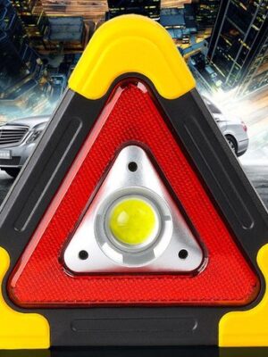 3-in-1 veiligheidstool - Powerbank met waarschuwingsdriehoek - LED zaklamp auto - Noodverlichting auto - Zonnepaneel powerbank - Gevarendriehoek met licht - Oplaadbare zaklamp - Auto accessoires veiligheid - Afbeelding 3