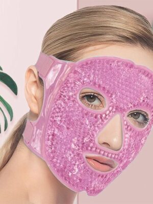 Verkoelend & Verwarmend Gelmasker - Ontspannend Gezichts- en Oogmasker - migraine masker - Herbruikbaar - Dubbelzijdig - Hot Cold Mask - Verkoelend Gelmasker - Face Mask - Roze - Afbeelding 3