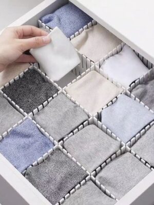 Ladeverdeler Organizer - Lade organizer - Lade verdeler - Ladeverdeler - 8 Stuks - Flexibele Lade Verdelers - Op Maat te Snijden - Voor Keuken, Kast, Bureau & Badkamer - Wit - Afbeelding 4