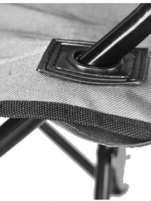 Opvouwbare Vissersstoel met Draagtas - Comfortabele Campingstoel - opvouwbare buitenstoel - strandstoel - Versterkt Frame - draagbare visstoel - Grijs - Afbeelding 8