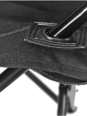 Opvouwbare Vissersstoel met Draagtas - Comfortabele Campingstoel - opvouwbare buitenstoel - strandstoel - Versterkt Frame - draagbare visstoel - Zwart - Afbeelding 4