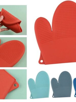 Pannenlap - Siliconen - Set van 2 stuks - Warmtebestendig - Hittebestendig - Ovenwanten - Ovenhandschoenen - Keuken - BBQ - Anti-verbrandingshandschoenen - antislip rubber - hoge temperatuur - anti-hete handschoenen - Grijs - Afbeelding 10