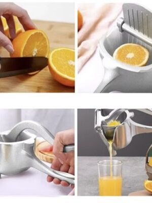 Ruhhy sinaasappel/citrus pers - handmodel - aluminium - 20 x 10 cm - manuel - keuken benodigdheden - Afbeelding 3