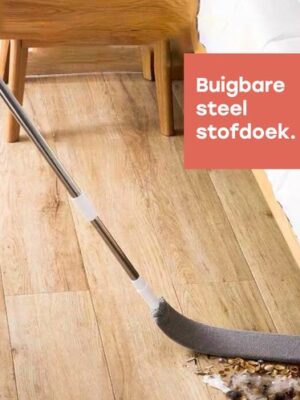 Plumeau uitschuifbaar - Lange Radiatorborstel - Stofborstel met steel - Afneembare microvezeldoekjes - Afbeelding 9