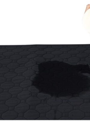 Herbruikbare Hondenmat & Kattenmat 50x70 cm Absorberend Wasbaar Antislip Zwart - Afbeelding 6