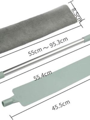 Plumeau uitschuifbaar - Lange Radiatorborstel - Stofborstel met steel - Afneembare microvezeldoekjes - Afbeelding 6