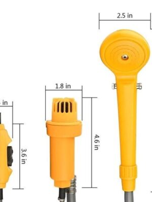 Draagbare camping doucheset DC 12V inclusief pomp - Afbeelding 5
