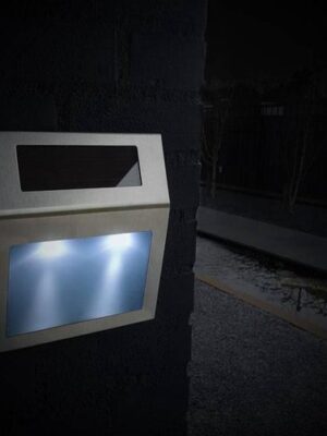 RVS Huisnummer Met Solar LED Verlichting - Huisnummerverlichting / Verlicht Huisnummerbord Op Zonne Energie / Solar Met Cijfers 1/2/3/4/5/6/7/8/9/0 - Afbeelding 6