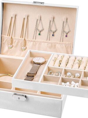Witte Sieradendoos - Juwelenkistje - Sieradenopslag - Juwelendoos - Sieraden Doos - Afbeelding 8