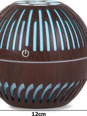 Aroma Diffuser 300 ml Luchtbevochtiger Geurverspreider Vernevelaar met LED Verlichting Donkerbruin - Afbeelding 4