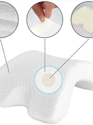Orthopedisch kussen - Memory foam kussen - Ergonomisch hoofdkussen - Kussen met armruimte - Neksteun kussen - Hoofdkussen gebogen - Ergonomisch kussen slapen - Handgatkussen zijligging - Anti-pijn kussen - Afbeelding 8
