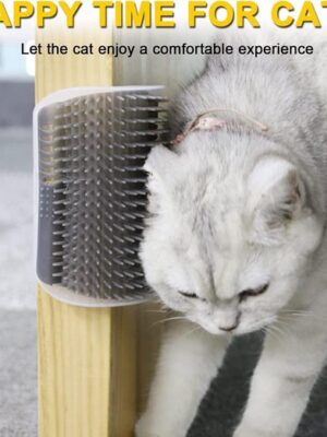 2x Katten Hoekborstel - Haarverwijdering Borstel - Self Groomer - Katten Massageborstel - Kat Borstel - Kat Speelgoed - 2 stuks - Grijs - Afbeelding 5