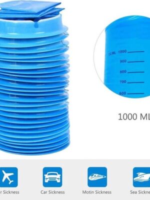 IBBO® - 20x Wegwerp braak zak met afsluitbare ring - kots zak - spuug zak - braak/kots/plas zak - reizen - vliegtuig - travel - reisziekte - wegwerp zak - auto - 20 stuks - Afbeelding 3