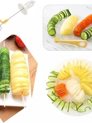 Tornado Aardappelsnijder – Spiraal Groentesnijder – RVS – Voor Aardappel & Courgette - Afbeelding 4