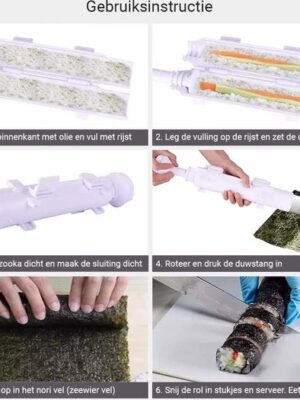 Sushi Maker – Sushi Roller – Wit - Afbeelding 5