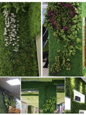 Kunsthaag Boxwood - 60x40 cm - Tuinscherm - Dichte Kunsthaag Panelen - Weerbestendig - Zichtbreeknet - Wanddecoratie - Voor buiten - 3 cm Dik - Groen - 1 Stuk - Afbeelding 6