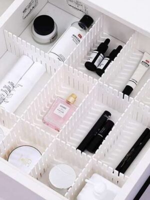 Ladeverdeler Organizer - Lade organizer - Lade verdeler - Ladeverdeler - 8 Stuks - Flexibele Lade Verdelers - Op Maat te Snijden - Voor Keuken, Kast, Bureau & Badkamer - Wit - Afbeelding 5
