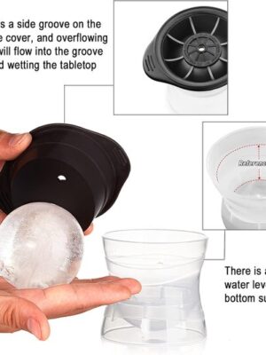 IJsbal Maker –Ronde IJsballen - Siliconen IJsbalvorm – 3 Stuks – 6 cm - Afbeelding 5