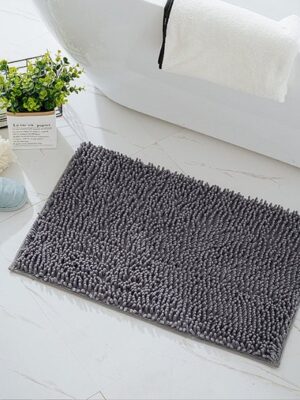Badmat TPR Antislip - 70x45cm - Absorberende Badmat - Badkamermat - Douchemat - Grijs - Afbeelding 5