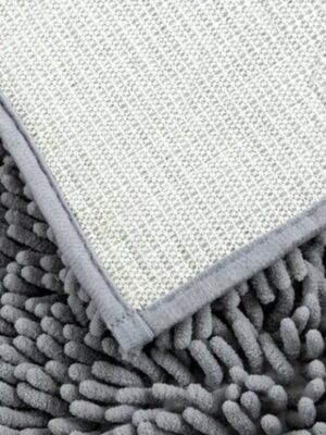 Badmat TPR Antislip - 70x45cm - Absorberende Badmat - Badkamermat - Douchemat - Grijs - Afbeelding 3