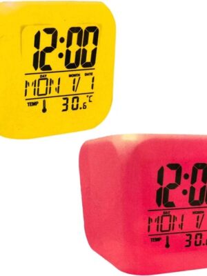 Orange85 Digitale klok - 7 kleuren LED - Wekker - Temperatuur - Slaapkamer - Datum - Alarm - Afbeelding 5