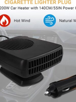 Autoverwarming 12V - 2 in 1 functie - Voorruitverwarming - Voorruit ontdooien - Condens verwijderen - Voorruitverwarming - Auto Heater - Auto Kachel - Kachel 12 volt - Afbeelding 6