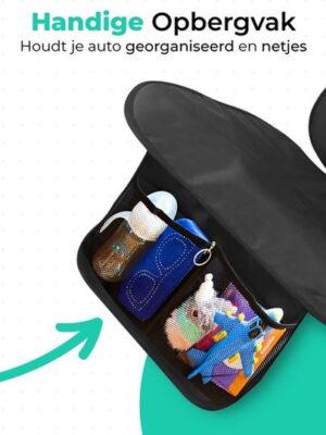 Autostoelbeschermer - Luxe versie - isofix compatibel - autostoel beschermer - autobekleding beschermer voor kinderzitje - isolatiekussen voor kinderzitjes - Zwart - Afbeelding 6