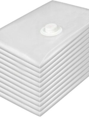 Vacuumzakken Set – 10 Stuks 50x70 cm + Handpomp – Herbruikbare Opbergzakken – Vacuüm Opbergzakken Kleding & Dekens – Reisset - Afbeelding 5