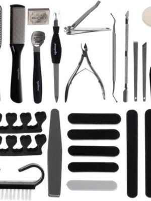 IBBO® - Manicure & Pedicure Set 26-Delige Compleet - Nagelknipper Set - Pedicure en Manicure Sets - Nagelaccessoires - Nagelverzorging kit - Reisset Zwart - Nagelset - Cadeautje - incl opbergdoosje - Afbeelding 3