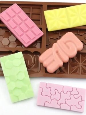Chocoladevorm siliconen - Siliconen reepvorm - Zelf chocolade maken - Bakvorm chocolade - Chocoladereep mal - Flexibele bakvorm - 6 Unieke Reepvormen - 2 Stuks - Afbeelding 9
