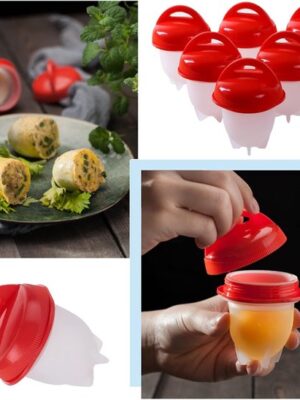 Siliconen Eierkoker – Egglettes Set 6 Stuks – BPA-vrij – Herbruikbare Ei Kookvormen - Afbeelding 5