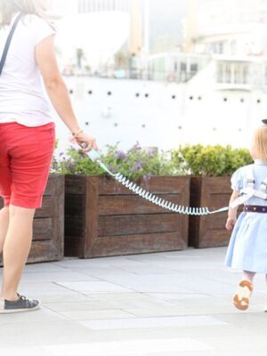 Kindertuigje - 2 in 1 Harnas en Polstuigje – Polstuigje Met Slot - Gordel Touw - armband 2m - Wandelen Veiligheid Baby- Roze - Afbeelding 10