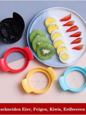 RVS Eiersnijder - 3 in 1 - Vaatwasbestendig - Ei Snijder - Eisnijder - Eiersnijders - Egg Slicer - Multifunctionele snijder - Groente snijder - Fruit snijder - Afbeelding 6