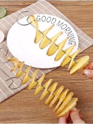 Aardappel Snijder - Potato twister - Chips maker - Spies - RVS - Afbeelding 8