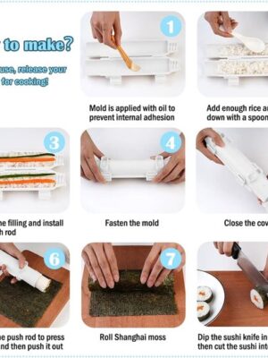Sushi Maker – Sushi Roller – Wit - Afbeelding 5