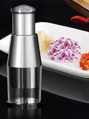 Roterende hakselaar - Handhakmolen keuken - Groente hakker handmatig - Knoflook hakmolen - Keuken hakselaar compact - Handmatige groentesnijder - Hakmolen met RVS messen - Handmatige food chopper - Afbeelding 10