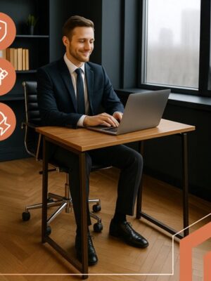 Opvouwbaar bureau - Laptoptafel - werktafel inklapbaar - Klein bureau - Thuiskantoor bureau - Bureau voor kleine ruimte - inklapbaar bureau - 80 x40 cm - Bruin - Afbeelding 8