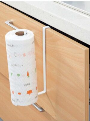 Keukenrolhouder Opschuifbaar - Metaal Loftstijl - Mat Wit - Ruimtebesparende Keukenrol Houder Zonder Boren - Modern Design Handdoekhouder - 2 Stuks - Wit - Afbeelding 8