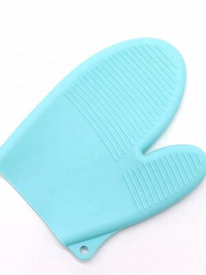 Pannenlap - Siliconen - Set van 2 stuks - Warmtebestendig - Hittebestendig - Ovenwanten - Ovenhandschoenen - Keuken - BBQ - Anti-verbrandingshandschoenen - antislip rubber - hoge temperatuur - anti-hete handschoenen - Blauw - Afbeelding 7